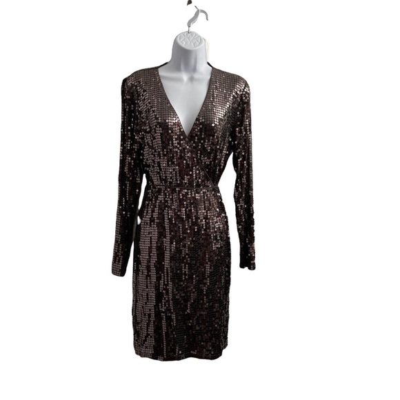 Michael Kors Dresses & Skirts - Michael Kors Designer Sequin Wrap Around Dress, Size Medium, 100% Rayon, Stunner